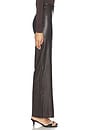 view 3 of 6 Faux Leather Wide Leg Pant in Espresso
