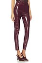 view 2 of 6 Faux Patent Leather Legging in Burgundy