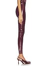 view 3 of 6 Faux Patent Leather Legging in Burgundy