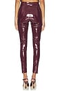 view 4 of 6 Faux Patent Leather Legging in Burgundy
