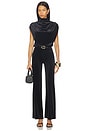 view 5 of 6 Velvet Wide Leg Pant in Black