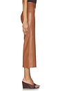 view 3 of 6 Faux Leather Cropped Pant in Cognac
