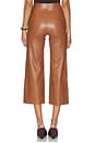 view 4 of 6 Faux Leather Cropped Pant in Cognac