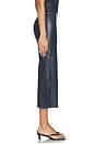 view 3 of 6 Faux Leather Cropped Pant in Navy