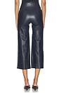 view 4 of 6 Faux Leather Cropped Pant in Navy
