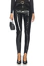 view 1 of 6 Faux Patent Stirrup Legging in Black