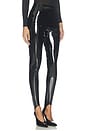 view 2 of 6 Faux Patent Stirrup Legging in Black