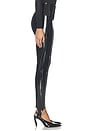 view 4 of 6 Faux Patent Stirrup Legging in Black