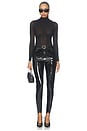 view 6 of 6 Faux Patent Stirrup Legging in Black