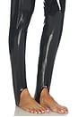 view 7 of 6 Faux Patent Stirrup Legging in Black