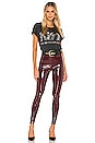 view 4 of 4 Patent Leggings in Burgundy
