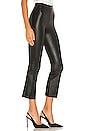 view 2 of 4 Faux Leather Cropped Flare Pant in Black
