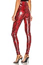 view 3 of 4 Faux Leather Animal Legging in Red Snake
