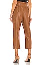 view 3 of 4 Faux Leather Paperbag Pant in Cocoa