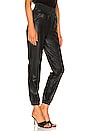 view 2 of 4 Faux Leather Jogger in Black