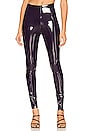 view 1 of 4 Faux Patent Leather Leggings in Aubergine