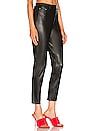 view 2 of 4 Faux Leather Five Pocket Pant in Black