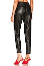 view 3 of 4 Faux Leather Five Pocket Pant in Black
