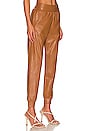 view 2 of 4 Faux Leather Jogger in Cocoa