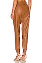 view 3 of 4 Faux Leather Jogger in Cocoa