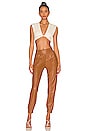 view 4 of 4 Faux Leather Jogger in Cocoa