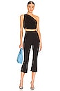 view 4 of 4 Neoprene Cropped Flare Pant in Black
