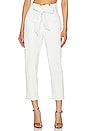 view 1 of 4 Faux Leather Paperbag Pant in White