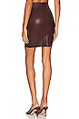 view 3 of 4 Faux Leather Mini Skirt in Oxblood