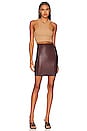 view 4 of 4 Faux Leather Mini Skirt in Oxblood