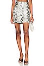 view 1 of 4 JUPE COURTE FAUX LEATHER ANIMAL in Fog Python