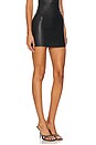 view 2 of 6 Faux Leather Micro Mini Skirt in Black