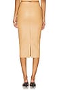 view 4 of 6 Faux Leather Midi Skirt in Camel