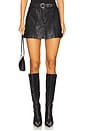 view 1 of 6 Faux Leather Utility Mini Skirt in Black