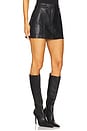 view 2 of 6 Faux Leather Utility Mini Skirt in Black