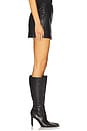 view 3 of 6 Faux Leather Utility Mini Skirt in Black