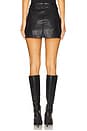 view 4 of 6 Faux Leather Utility Mini Skirt in Black