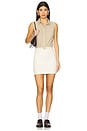 view 5 of 6 Faux Leather Micro Mini Skirt in Ivory