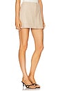 view 2 of 6 Faux Leather Utility Skirt in Sand