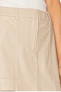 view 6 of 6 Faux Leather Utility Skirt in Sand
