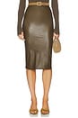 view 1 of 6 Faux Leather Midi Skirt in Cadet