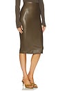 view 2 of 6 Faux Leather Midi Skirt in Cadet
