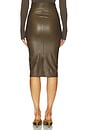 view 4 of 6 Faux Leather Midi Skirt in Cadet