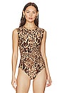 view 2 of 5 Classic Printed Muscle Bodysuit in Jaguar Swirl