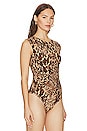 view 3 of 5 Classic Printed Muscle Bodysuit in Jaguar Swirl