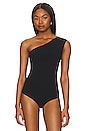 view 2 of 5 Ballet One Shoulder Bodysuit in Black