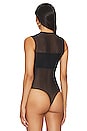 view 4 of 5 Chic Mesh Paneled Bodysuit in Black