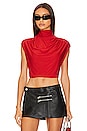 view 1 of 4 Butter Draped Crop Top in Scarlet