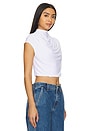 view 2 of 4 Butter Draped Crop Top in White