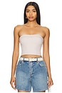 view 1 of 4 Do It All Denim Tube Top in Porcelain