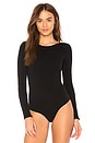 view 2 of 5 Ballet Scoop Back Bodysuit in Black